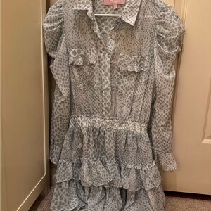 Elegant Women's Leopard Print Mini Dress